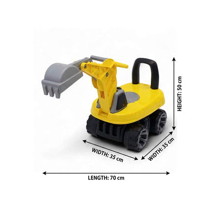 Large Excavator Ride On Yellow