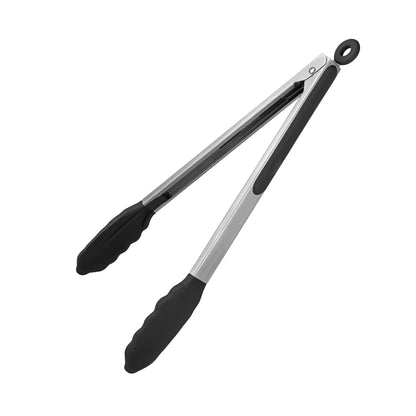 Legend 35cm Premium Silicone Tongs Silver