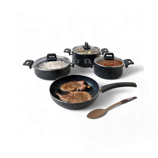 Leydi 7 Piece Pot Set Black