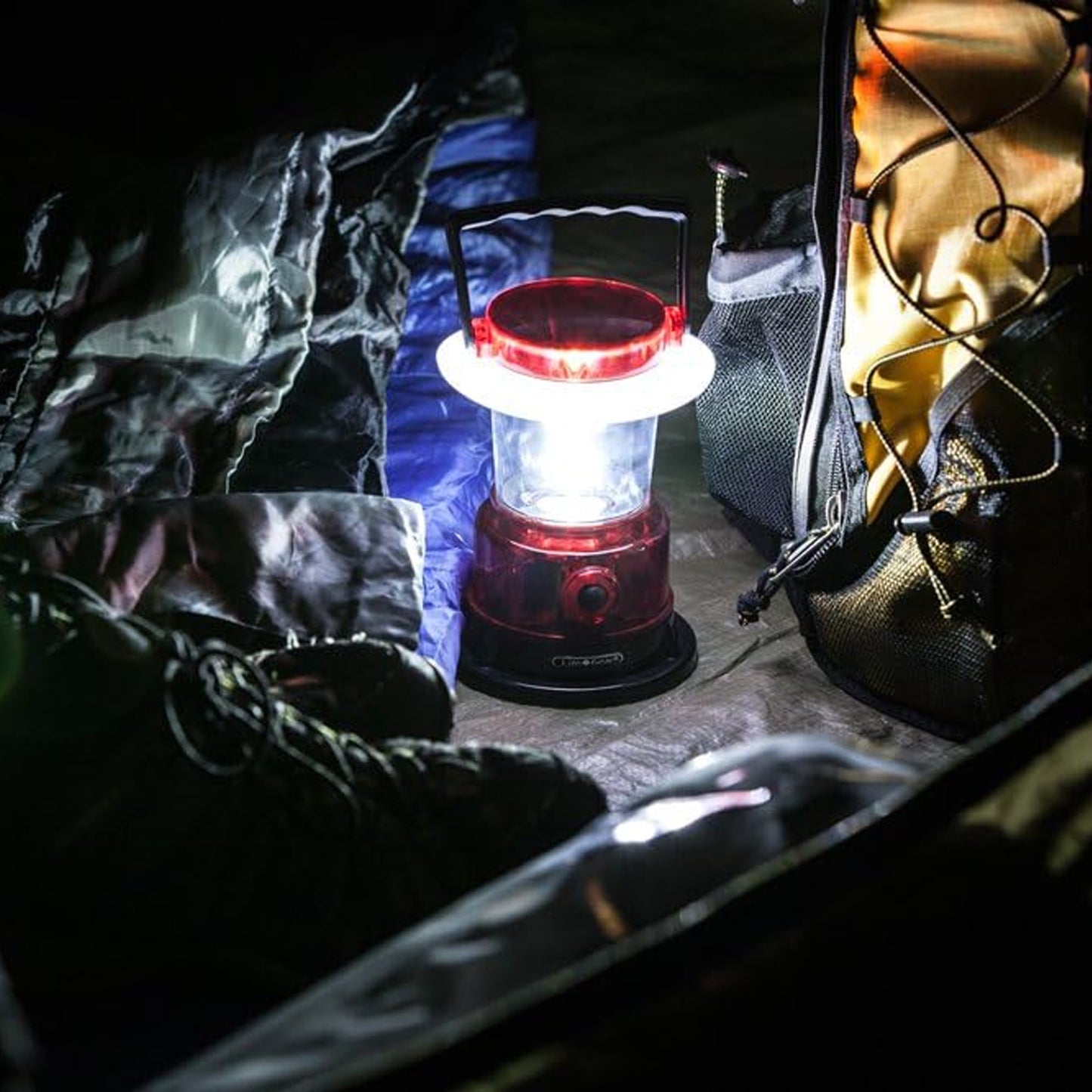 Life Gear 2 Piece Portable LED Camping Lantern Set Red