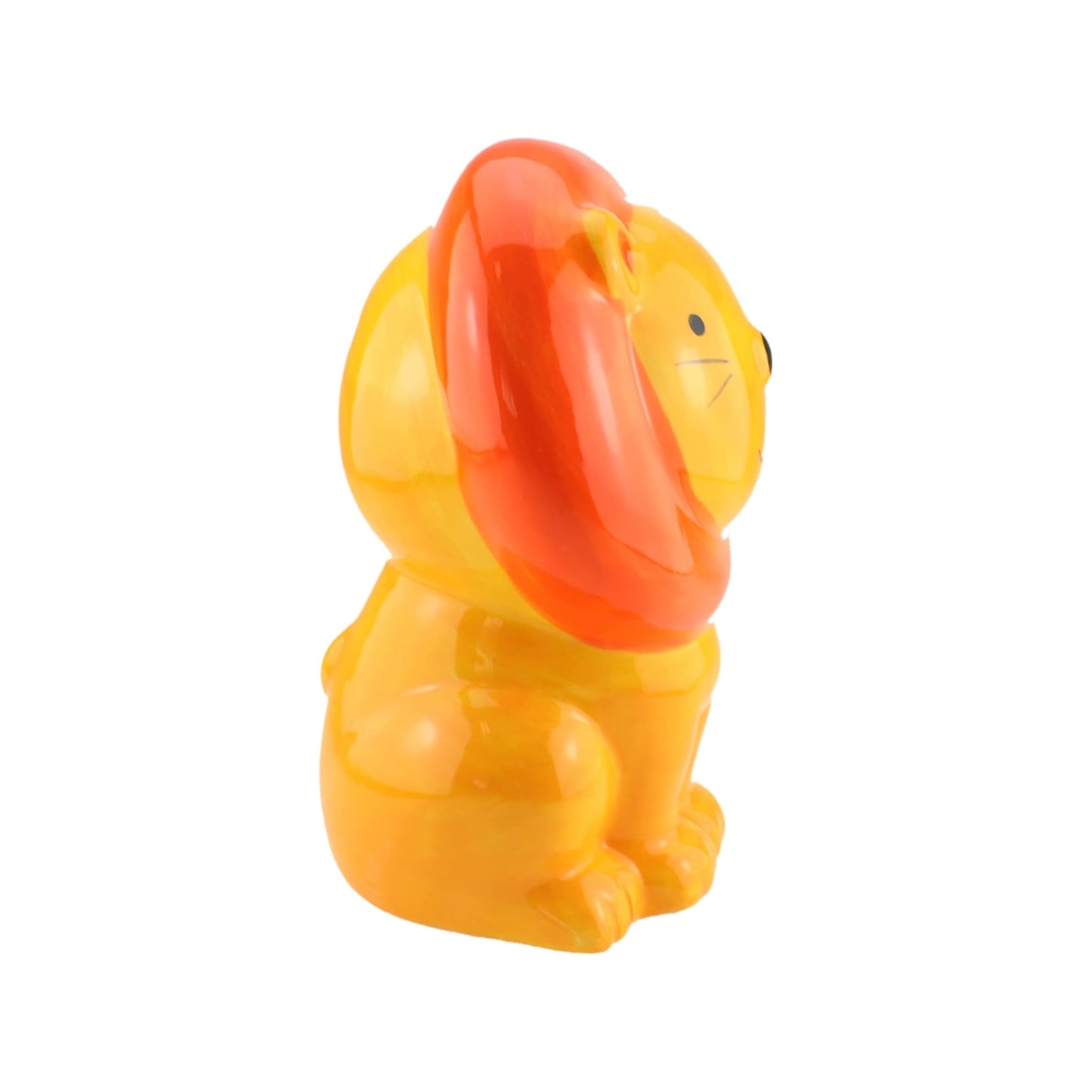 Lion Ceramic Money Bank Orange