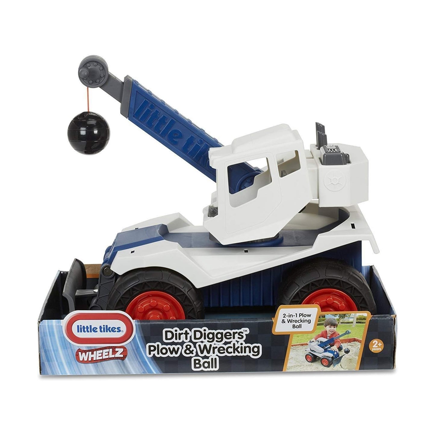 Little Tikes Dirt Digger Plow & Wrecking Ball Blue & White