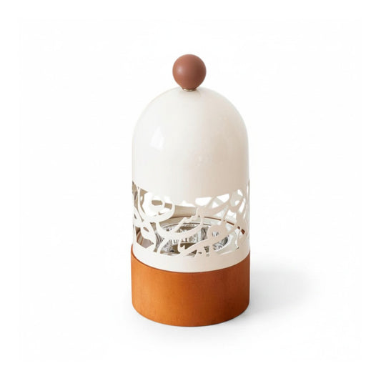 Calligraphy Design Oud Burner Cream