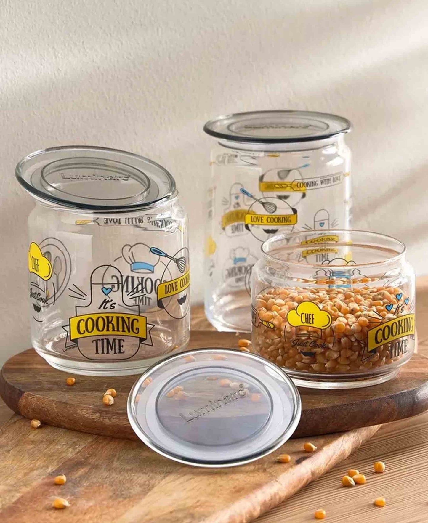 Luminarc 3 Piece Cooking Time Jar Set - Clear