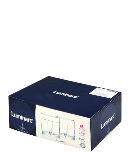 Luminarc Flame 6 Piece 300ml Tumbler Set - Clear