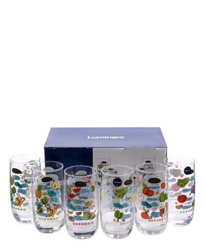 Luminarc 6 Piece Smoothie Glass Set - Clear