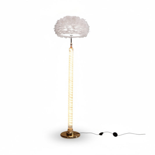 Feather Design LED Floor Lamp White