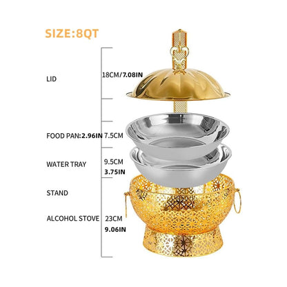 Stainless Steel 8Lt Chafing Dish Gold