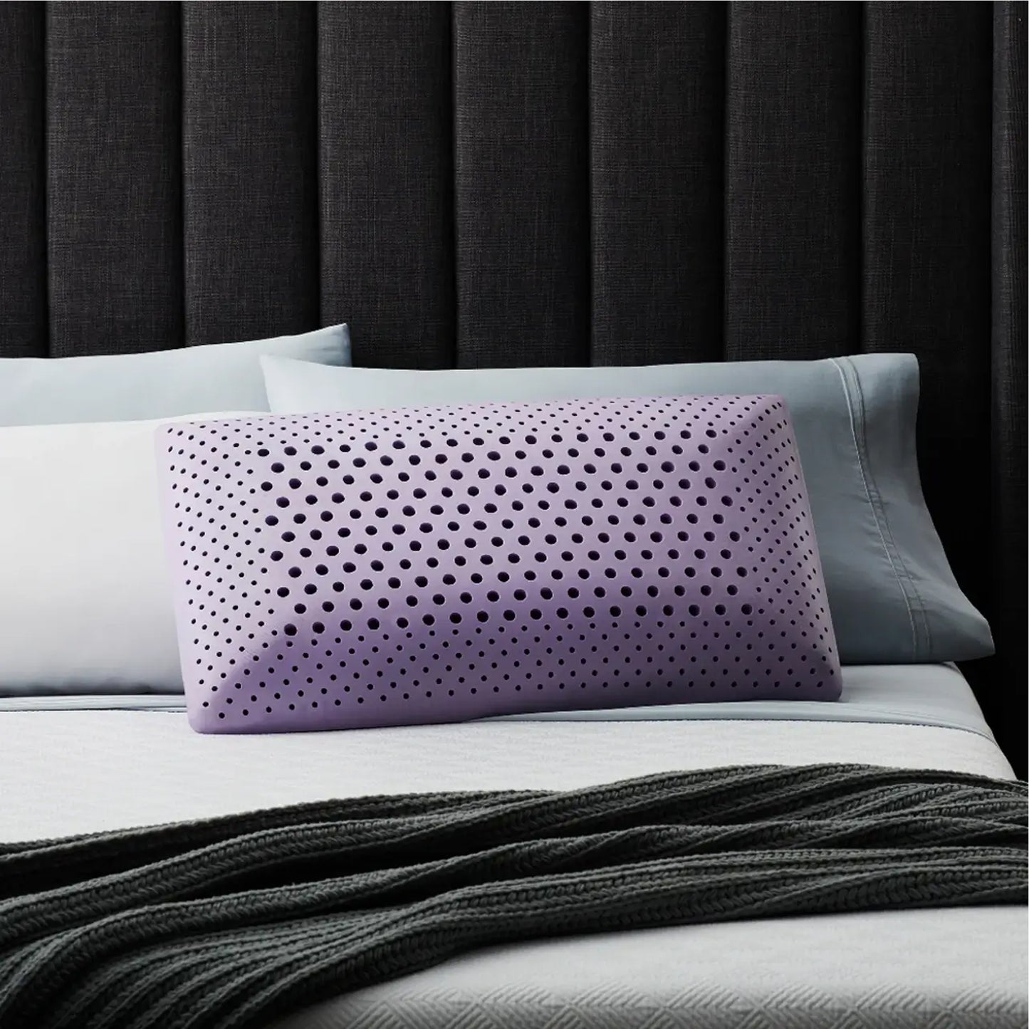 Malouf Z Zoned Lavender Infused Memory Foam Pillow Purple