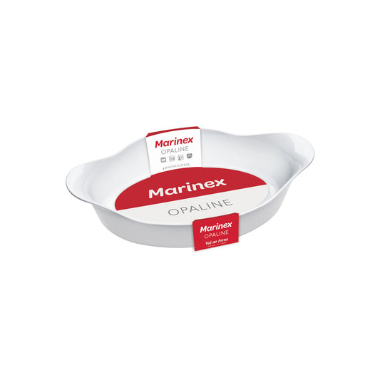 Marinex 600ml Small Opaline Oval Roaster White