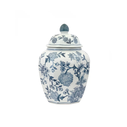 Urban Decor 30cm Octo Ginger Jar Grey-Blue & White