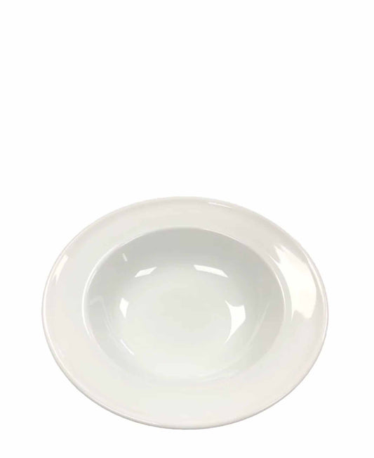 Galateo 22cm Super White Rim Soup Bowl - White