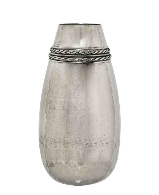 Urban Decor Rope Drop Pod Vase - Silver