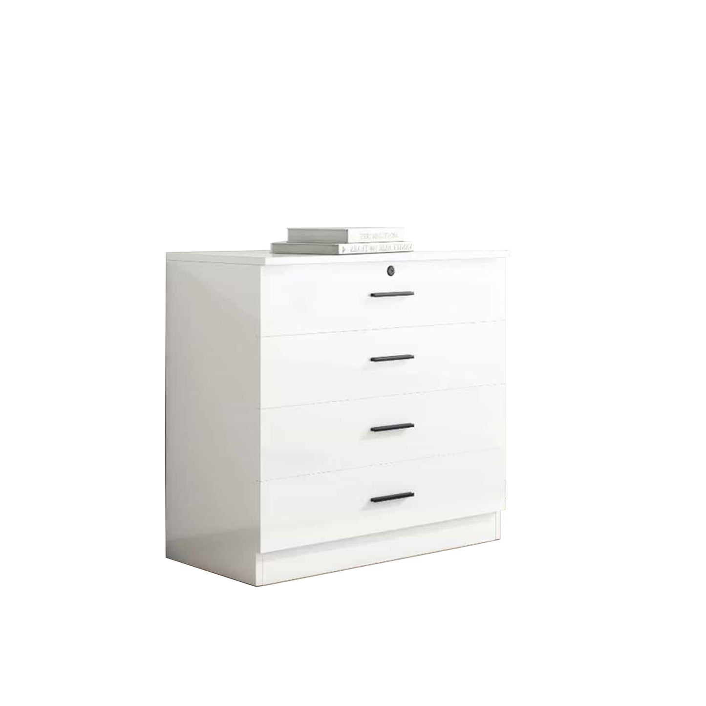 Exotic Designs High Gloss 4 Drawer Chest Of Drawers