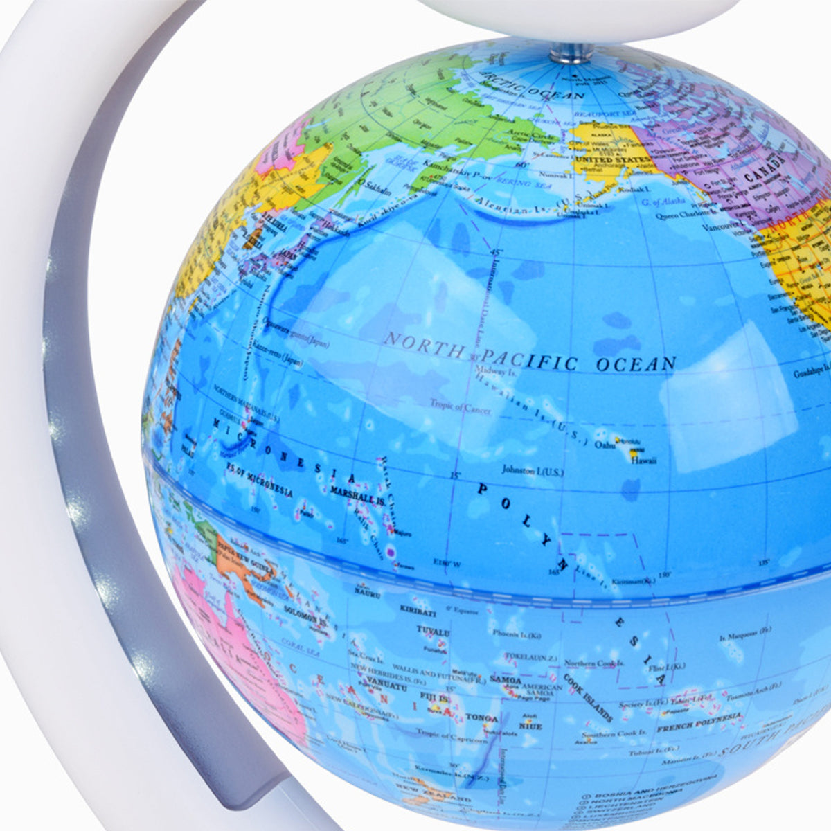 Magnetic Levitation Globe with Bluetooth Speaker & USB White