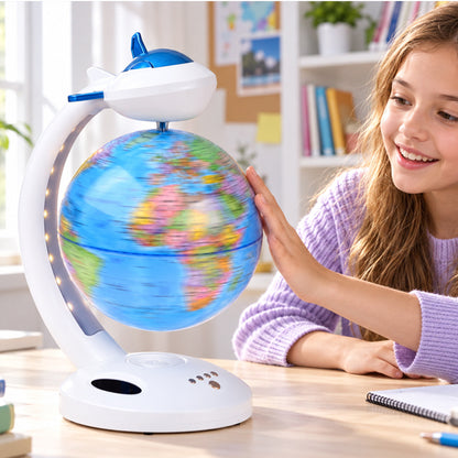 Magnetic Levitation Globe with Bluetooth Speaker & USB White