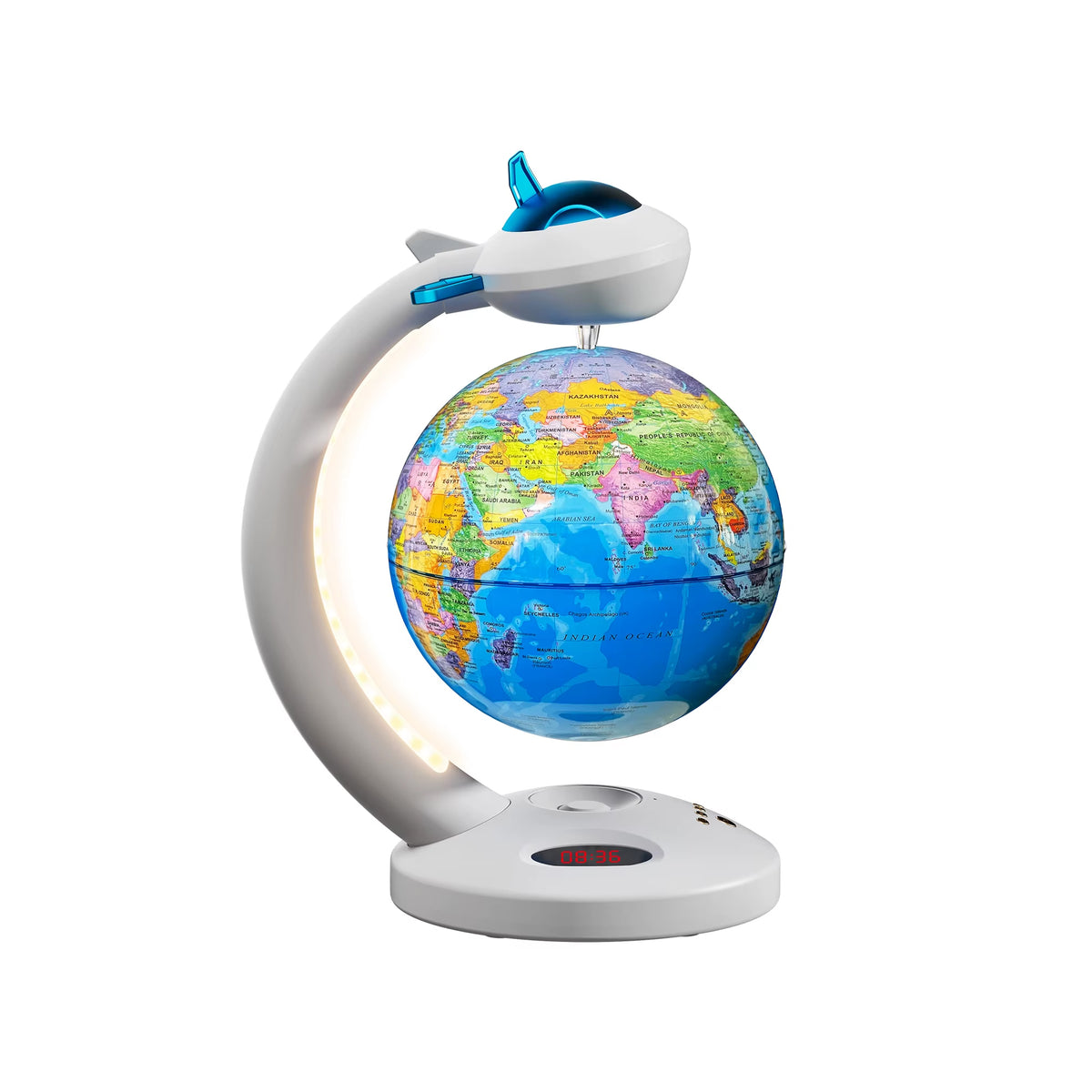 Magnetic Levitation Globe with Bluetooth Speaker & USB White