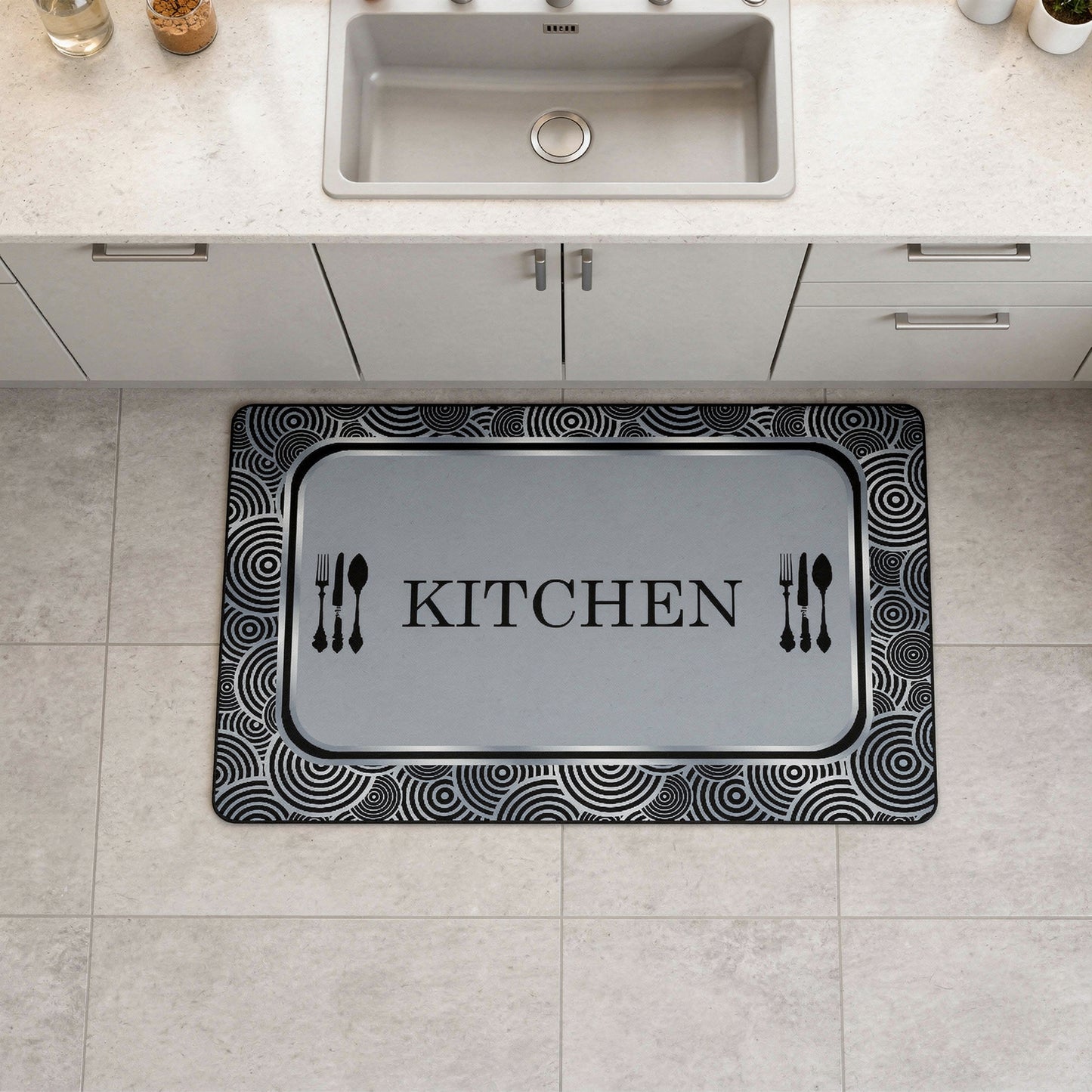 50 x 80cm Kitchen Mat Blue