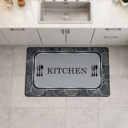 50 x 80cm Kitchen Mat Blue
