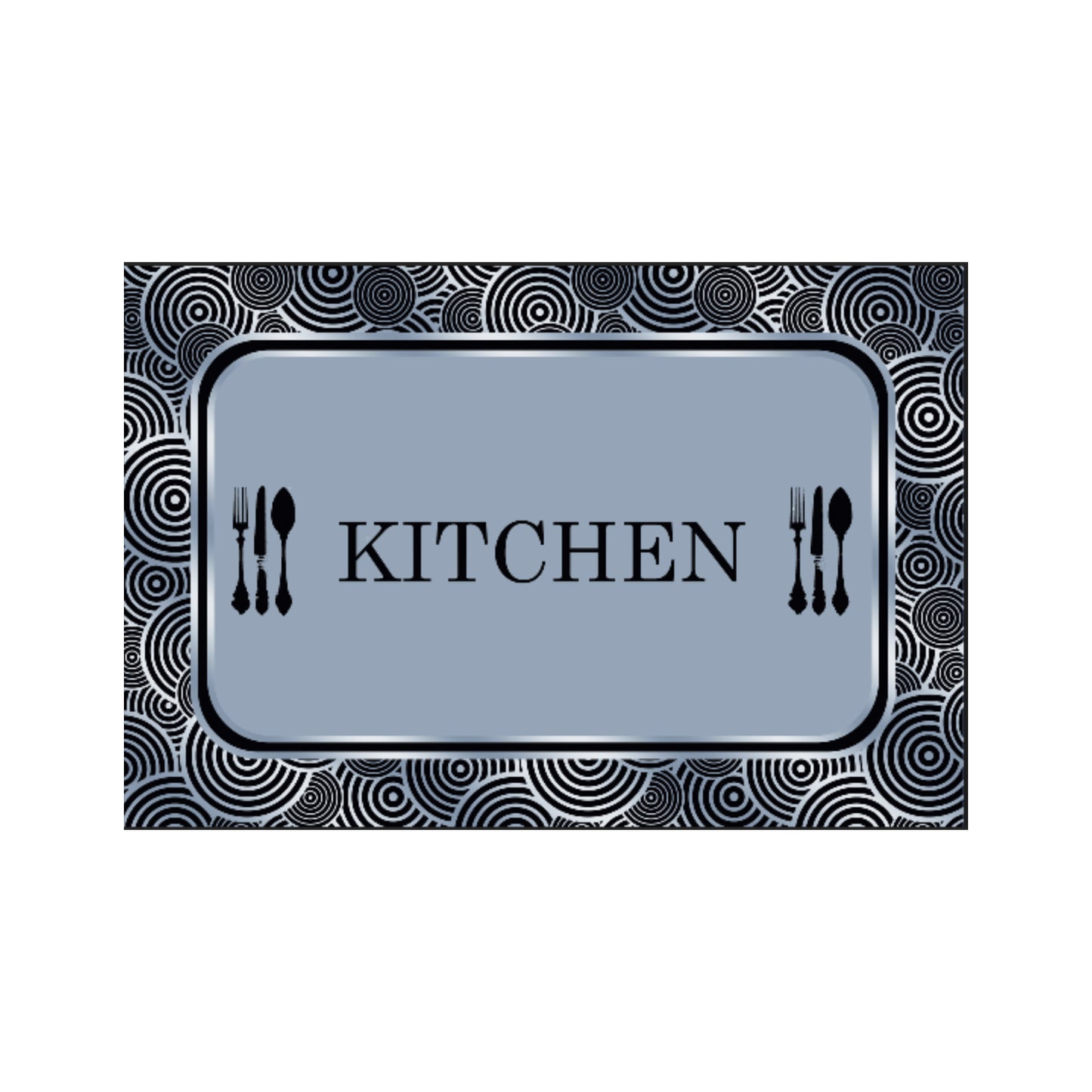 50 x 80cm Kitchen Mat Blue