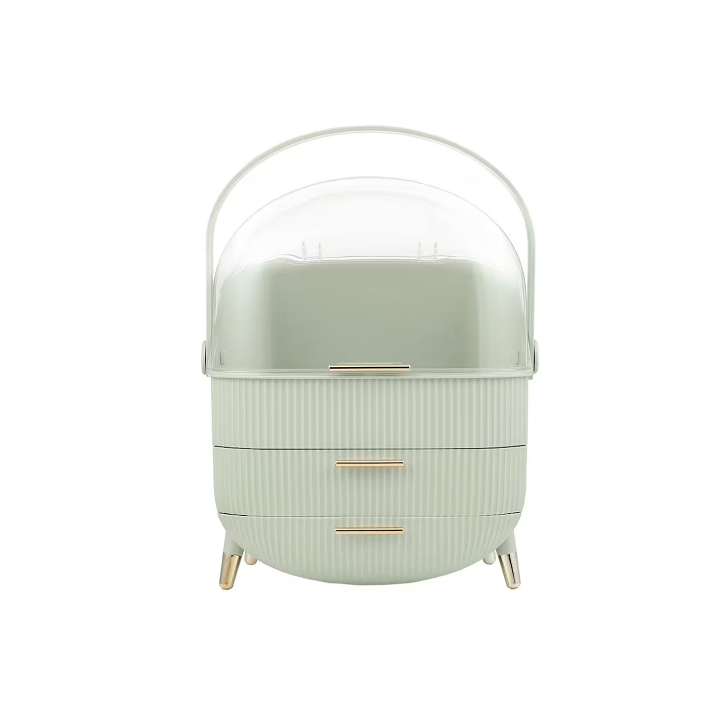 Antalya Cosmetic Organiser with 2 Drawers Green