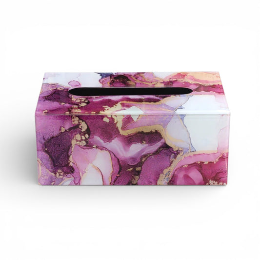 Marble Design Tissue Box Pink