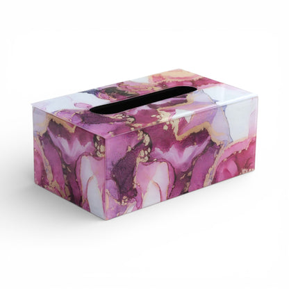 Marble Design Tissue Box Pink