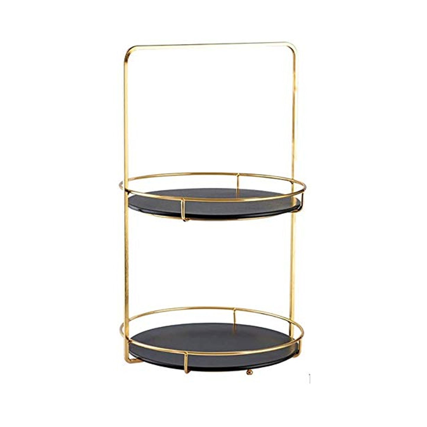 Urban Decor Marble Cake Stand with Handles Black