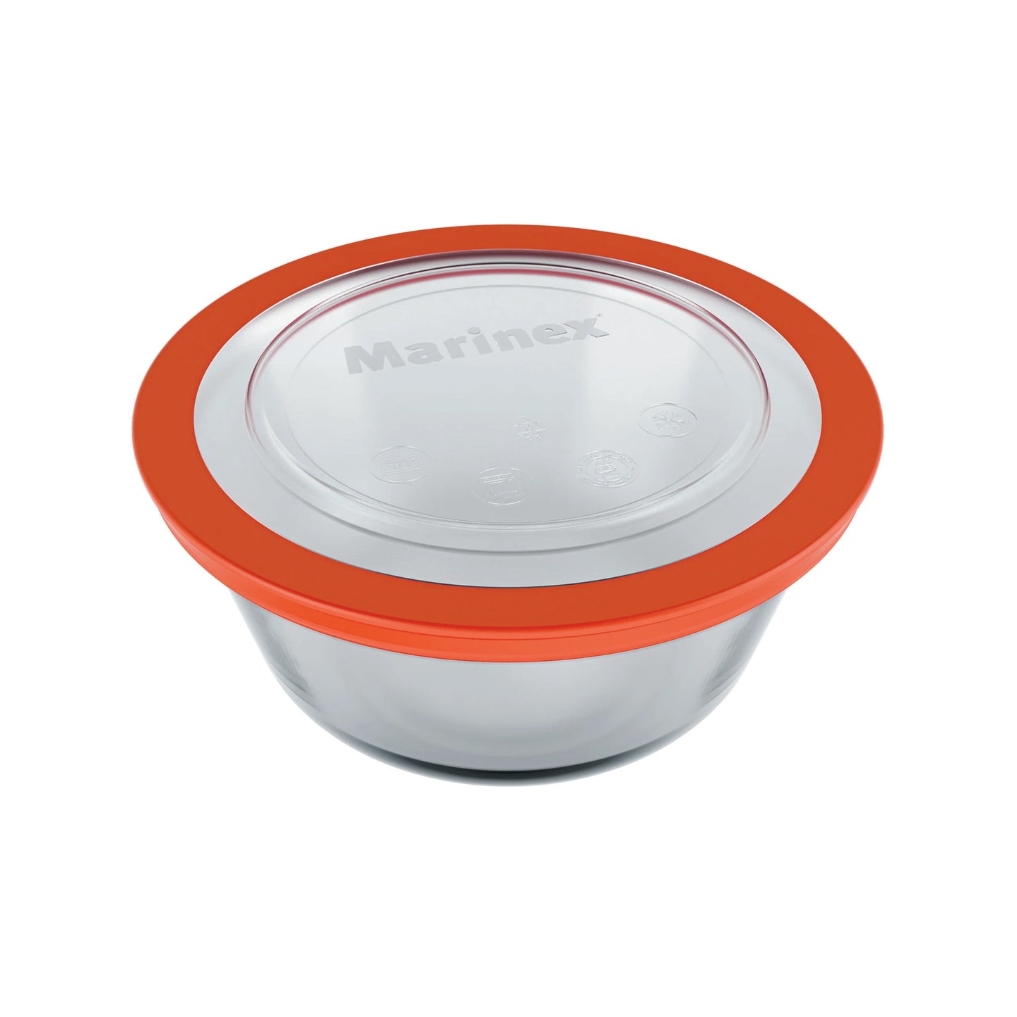 Marinex Bowl Round With Plastic Lid 2.4LT - Red