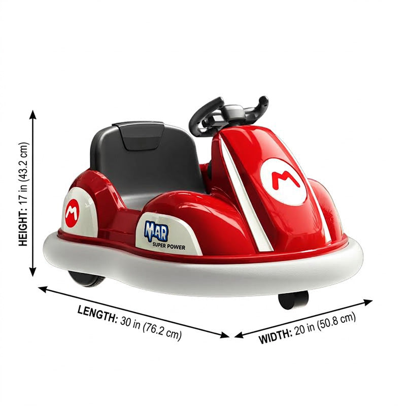 Mario Kart 12v Electric Ride-On Car with Drift Sounds Red