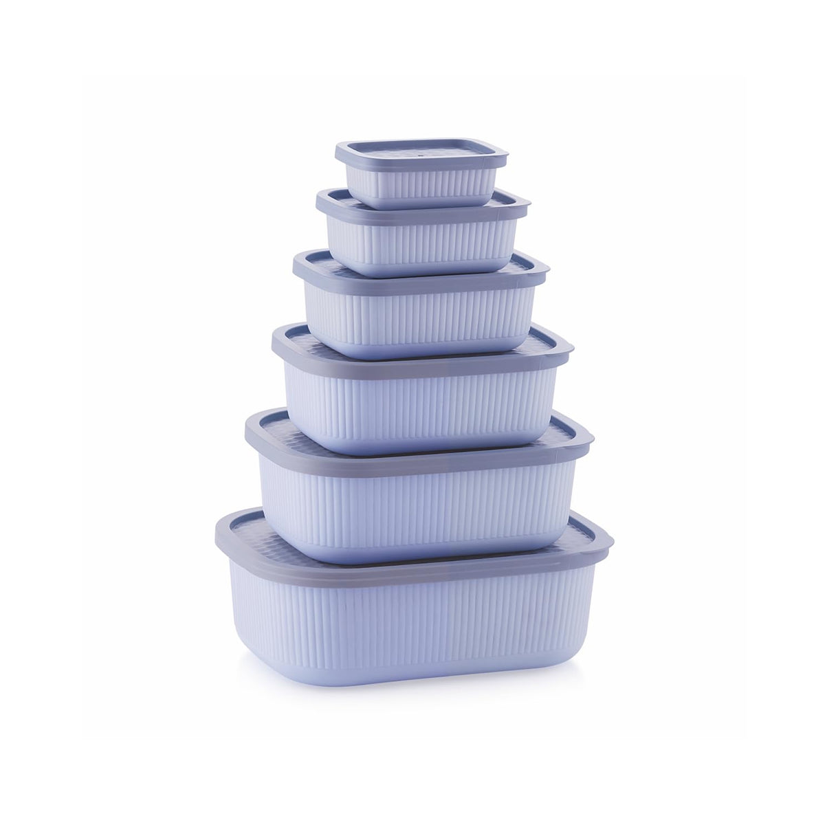 Mastercook Marina 6 Piece Rectangular Container Set Blue