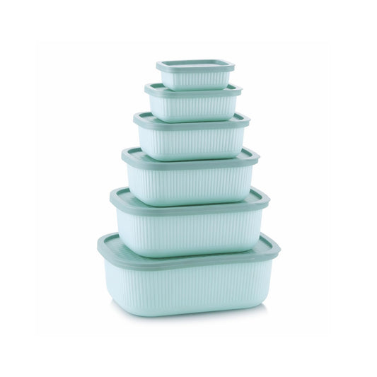 Mastercook Marina 6 Piece Rectangular Container Set Green
