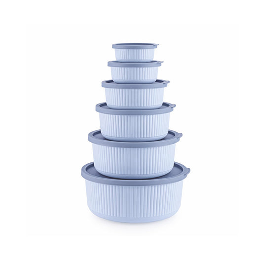 Mastercook Marina 6 Piece Round Container Set Blue