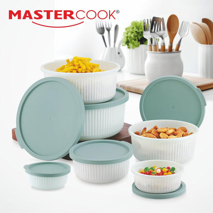 Mastercook Marina 6 Piece Round Container Set Green