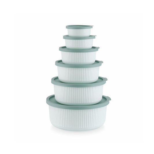 Mastercook Marina 6 Piece Round Container Set Green