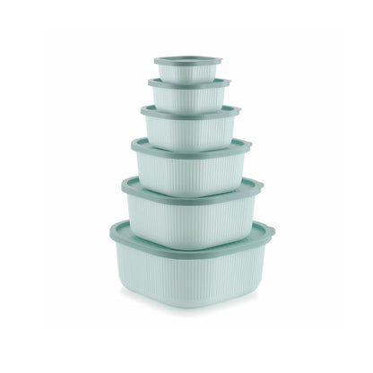 Mastercook Marina 6 Piece Square Container Set Green