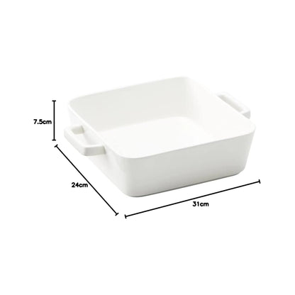 Maxwell & Williams Epicurious 24cm Square Baker White