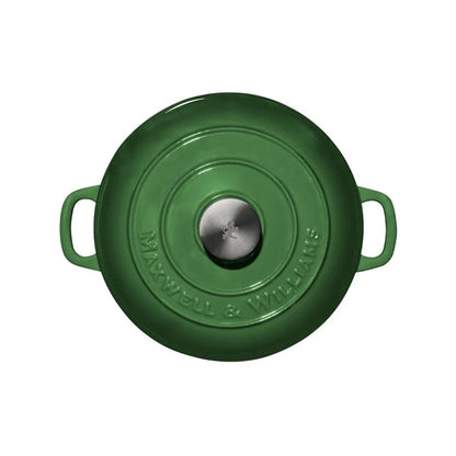 Maxwell & Williams 3.3Lt Cast Iron Round Casserole English Racing Green