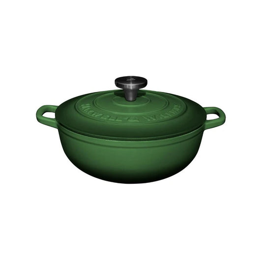 Maxwell & Williams 3.3Lt Cast Iron Round Casserole English Racing Green