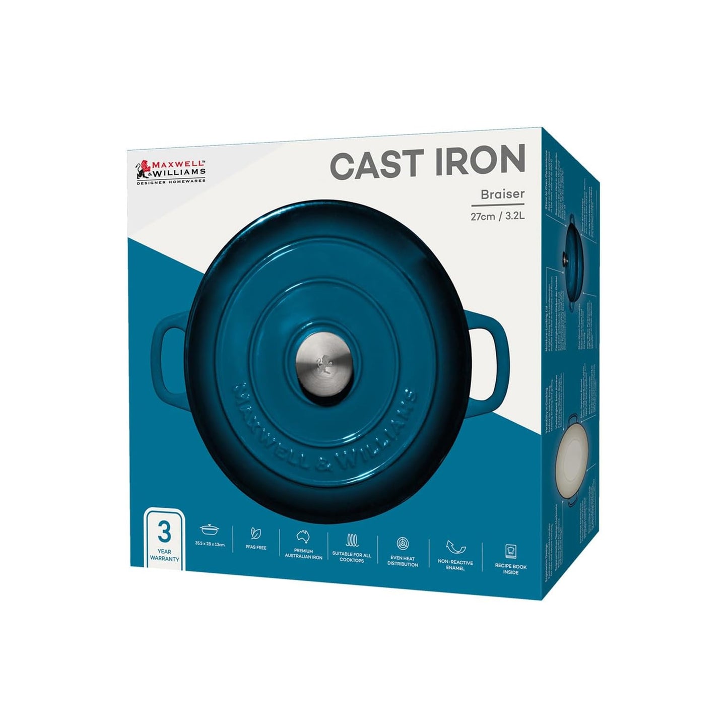Maxwell & Williams Cast Iron 3.3Lt Braiser Midnight Blue