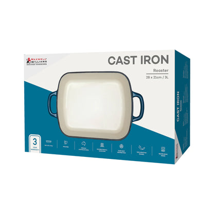 Maxwell & Williams 3Lt Cast Iron Roaster Midnight Blue