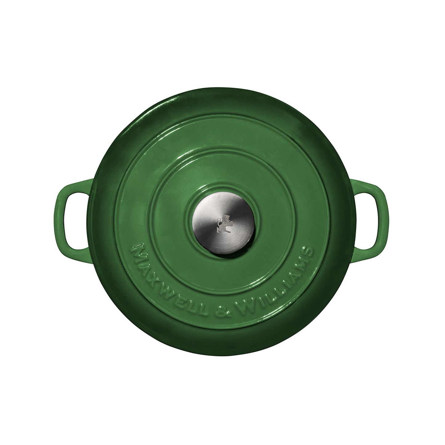 Maxwell & Williams Cast Iron 4Lt Round Casserole English Racing Green