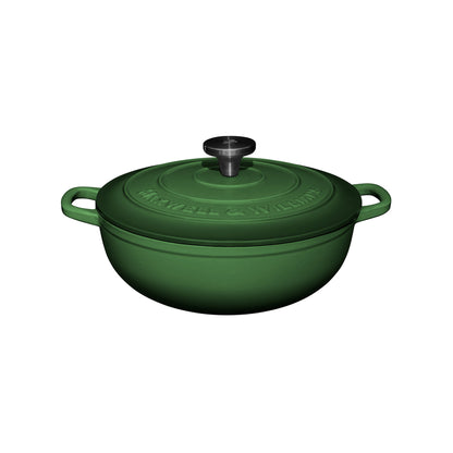 Maxwell & Williams Cast Iron 4Lt Round Casserole English Racing Green