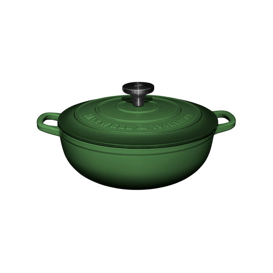 Maxwell & Williams Cast Iron 4Lt Round Casserole English Racing Green