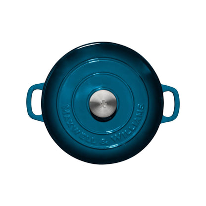 Maxwell & Williams 3.3Lt Cast Iron Round Casserole Midnight Blue