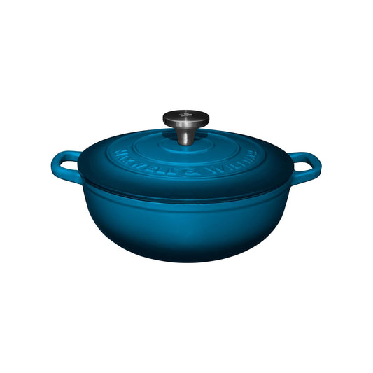 Maxwell & Williams 3.3Lt Cast Iron Round Casserole Midnight Blue