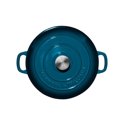 Maxwell & Williams Cast Iron 6.2Lt Round Casserole Midnight Blue