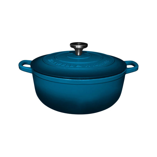 Maxwell & Williams Cast Iron 6.2Lt Round Casserole Midnight Blue
