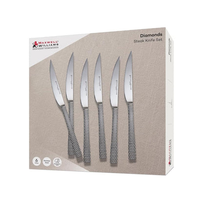 Maxwell & Williams Diamonds 6 Piece Steak Knife Set