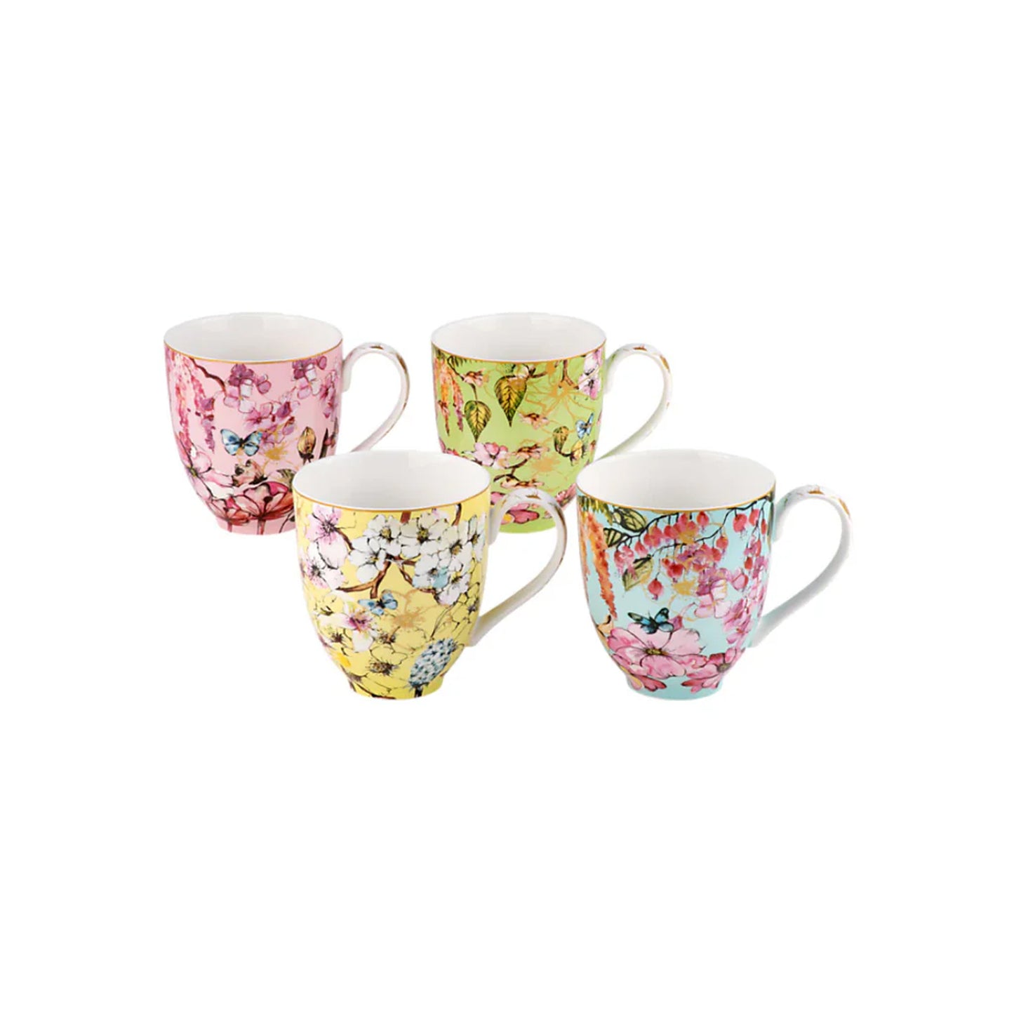 Maxwell & Williams 4 Piece Enchantment Coupe Mug Set Assorted